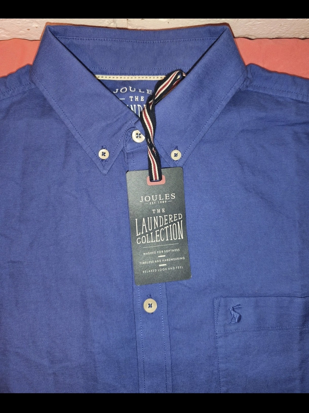 Joules Men's Button-Down Shirt in Royal Blue